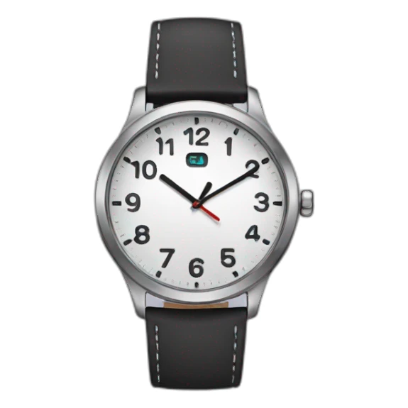 watch showing 01:00 sticker