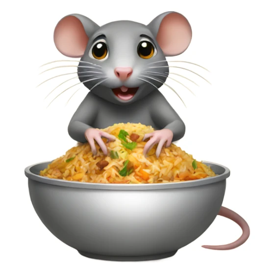 Rat eating biriyani sticker