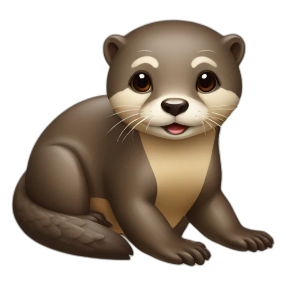 loutre sur tortu sticker