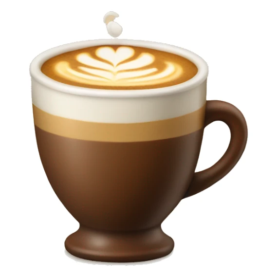 Latte in brown cup sticker