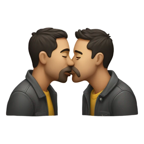 Two gey men kissing sticker