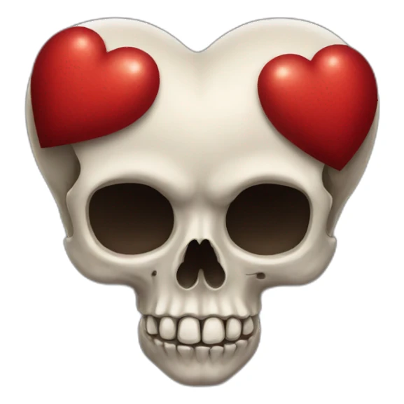 skull heart sticker