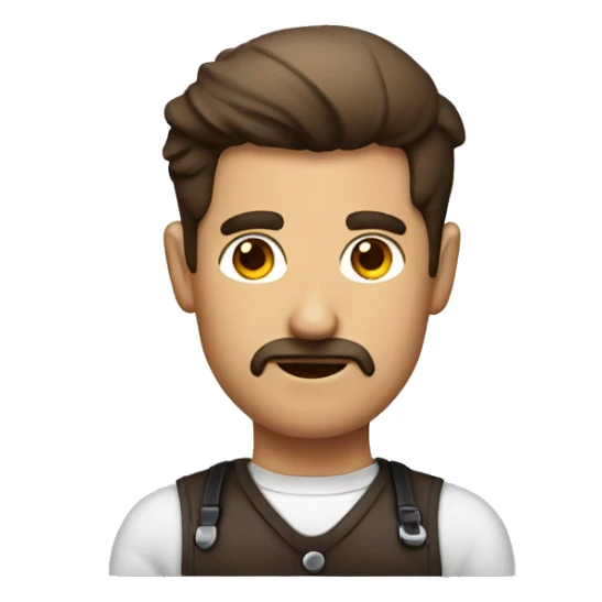 Barista man a suspicious look sticker