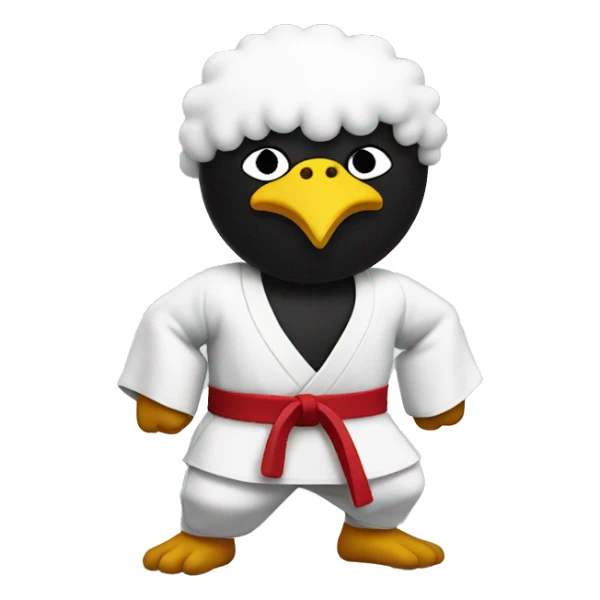 karate black afro chicken sticker