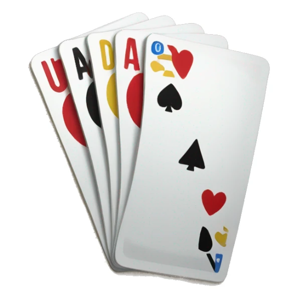 Uno card sticker