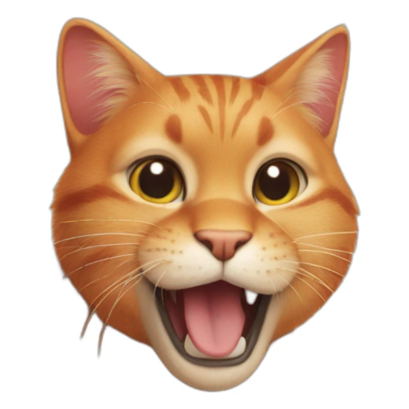 A red cat that looks like Simba is scratching  sticker