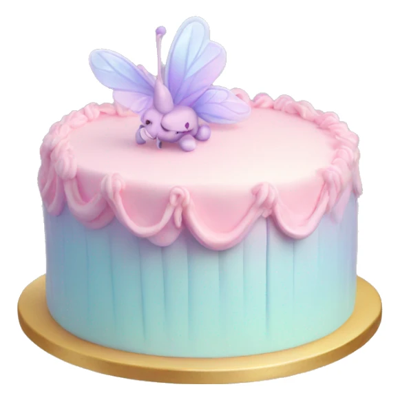 Fairy pastel cake sticker