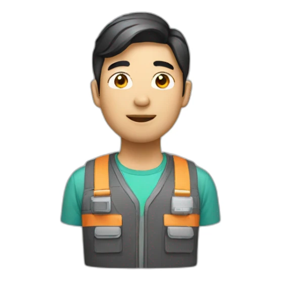 Asian Engineer Guy sticker