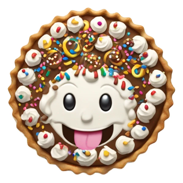 Happy cream filled pie sticker