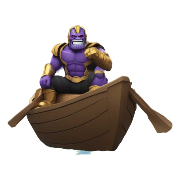 Thanos in boat sticker
