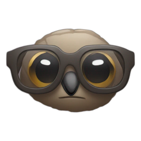 kaka stone with glasses sticker