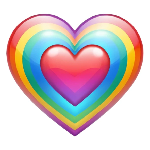 Cœur arc en ciel sticker