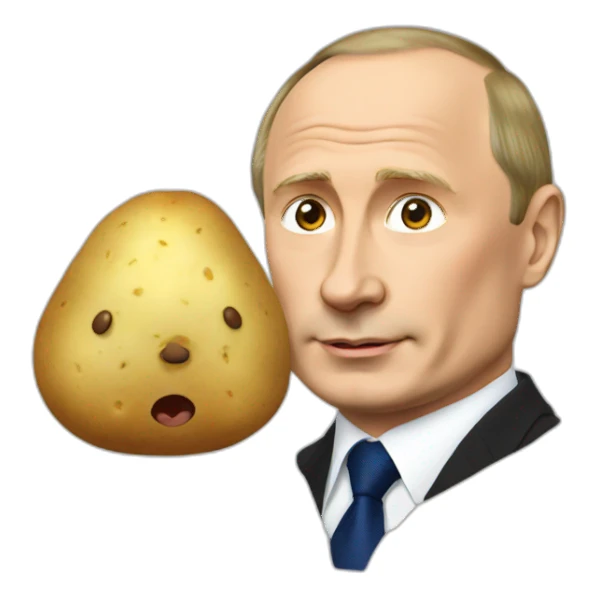 putin and potato sticker
