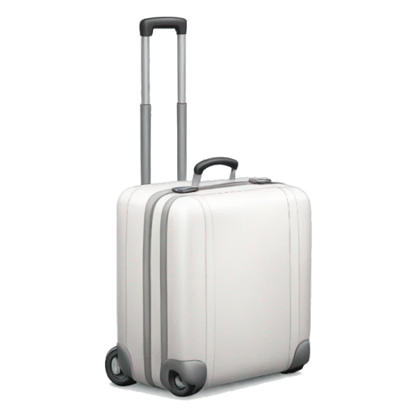 White wheelie suitcase sticker