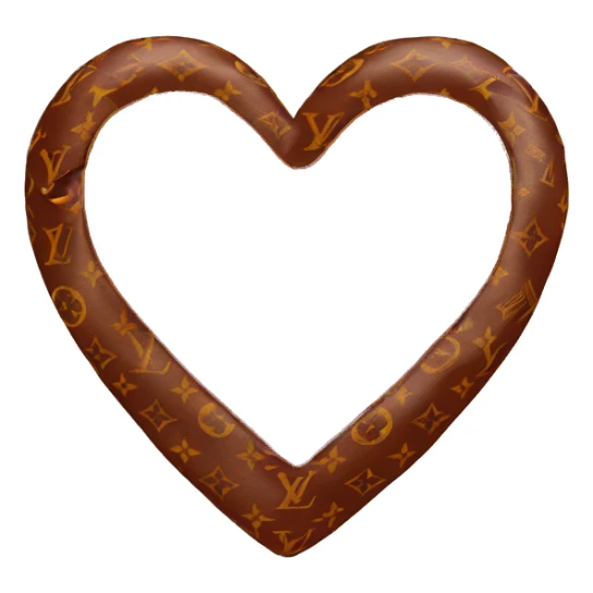 louis vuitton heart sticker