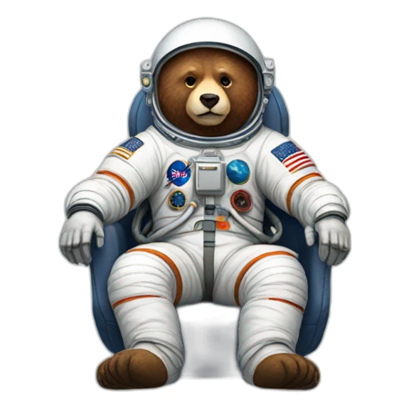 astronaut sit like a bear sticker