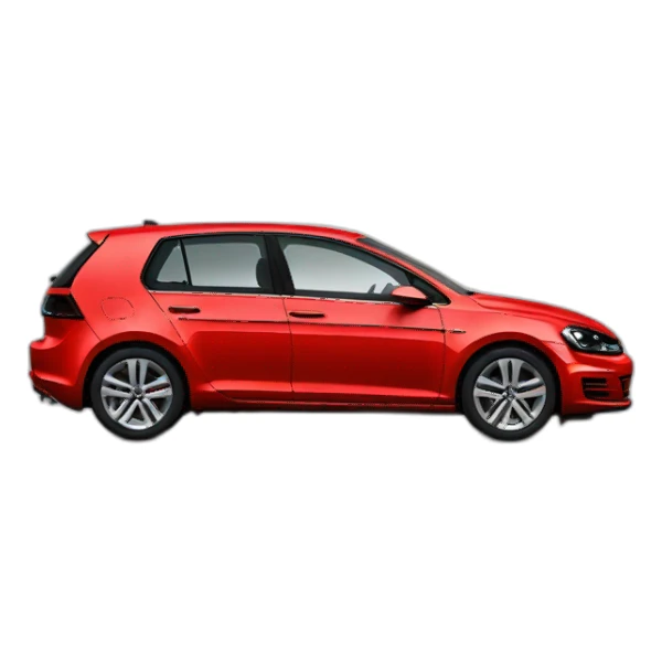 Red Volkswagen Golf 6 sticker