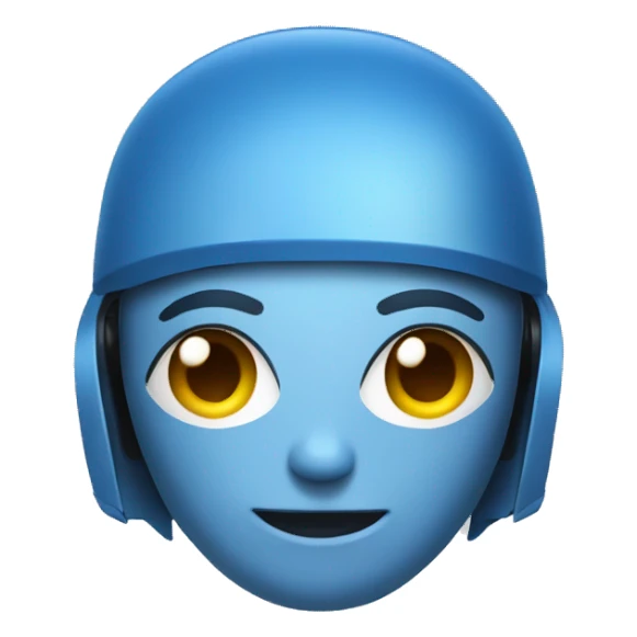 blue robot asia sticker