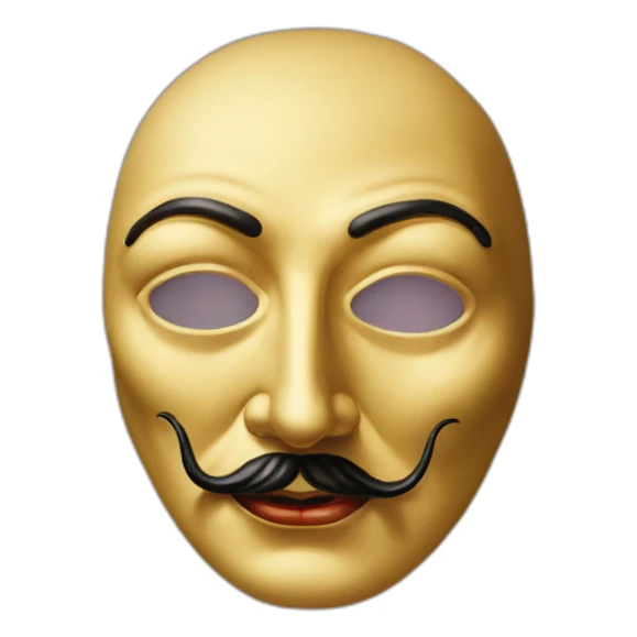 Masque Salvador Dali sticker