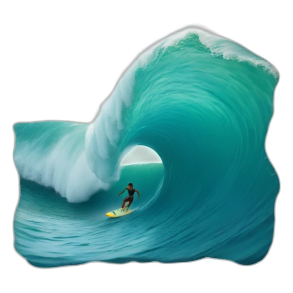 Vague de teahupoo sticker