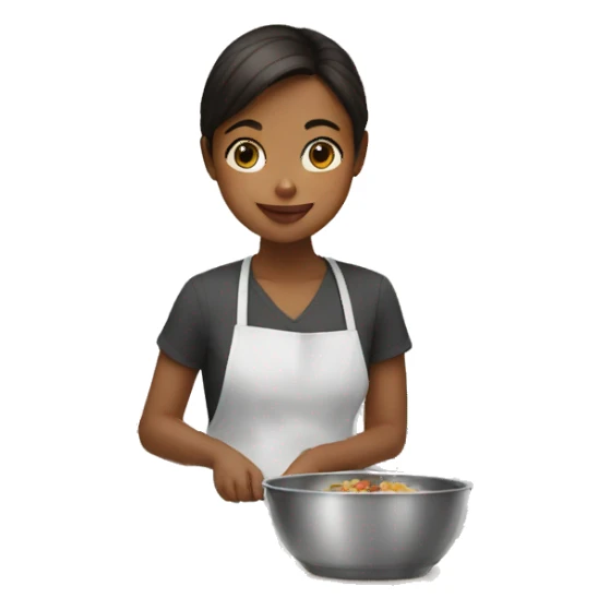 girl making lunch sticker