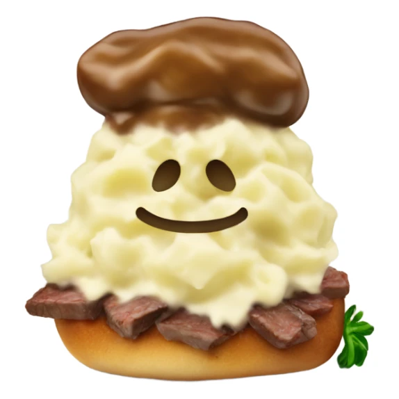 Pepper steak mashed potatoes  sticker