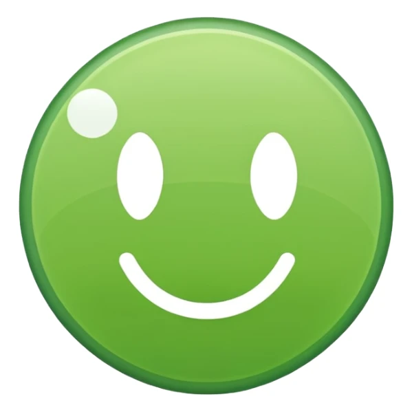 Make a green circle with a white dot at the middle sticker