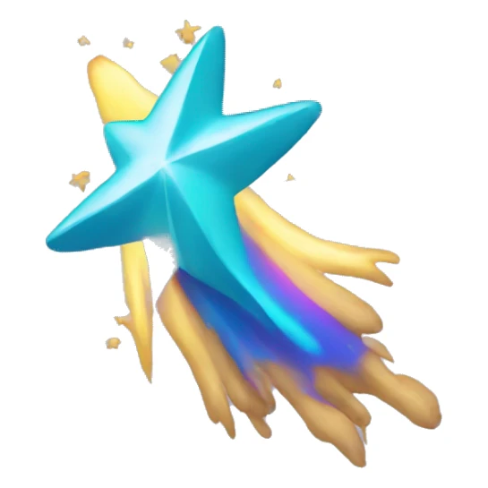 Shooting star sticker