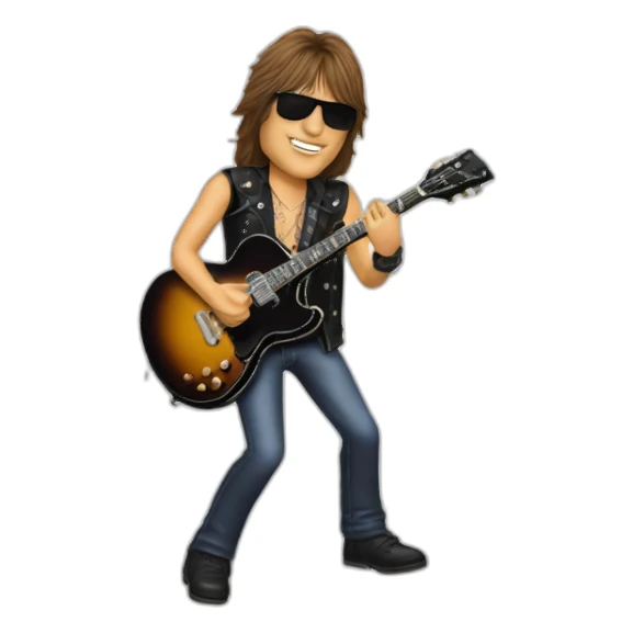 Richie sambora playing guitar sticker