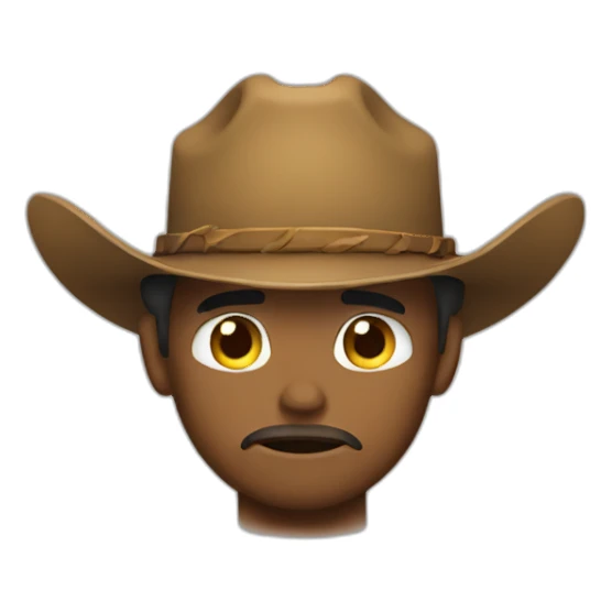 Sad cowboy salute sticker