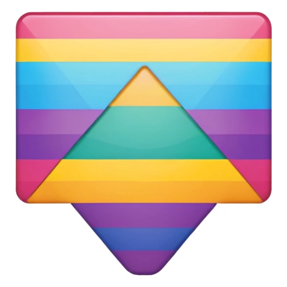 Rainbow Pride flag with intersex triangle and chevron sticker
