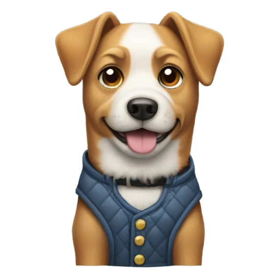 Dog wearing vest sticker