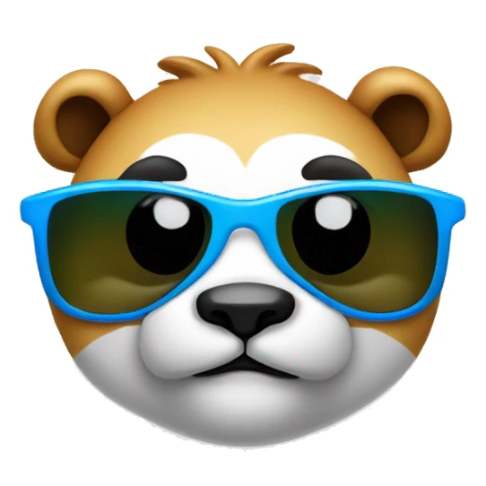 Pandabär mit sonnenbrille sticker