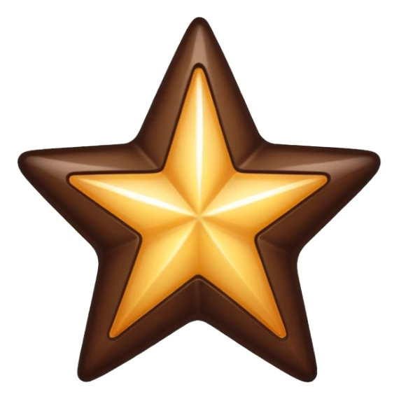 dark brown shining star sticker