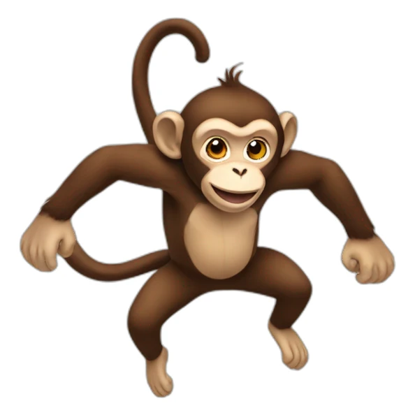 A monkey flinging poop sticker