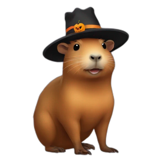 capybara halloween sticker