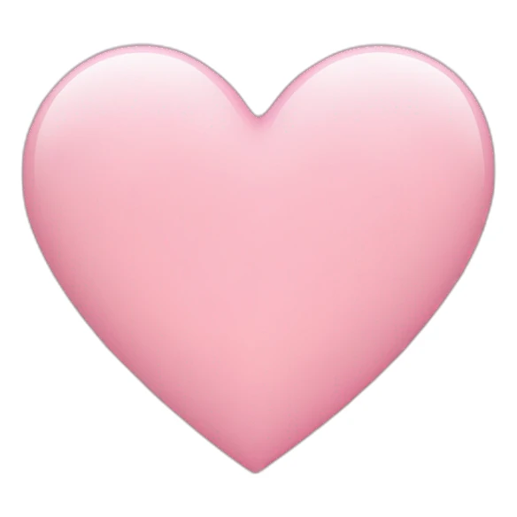 plain light pink heart sticker