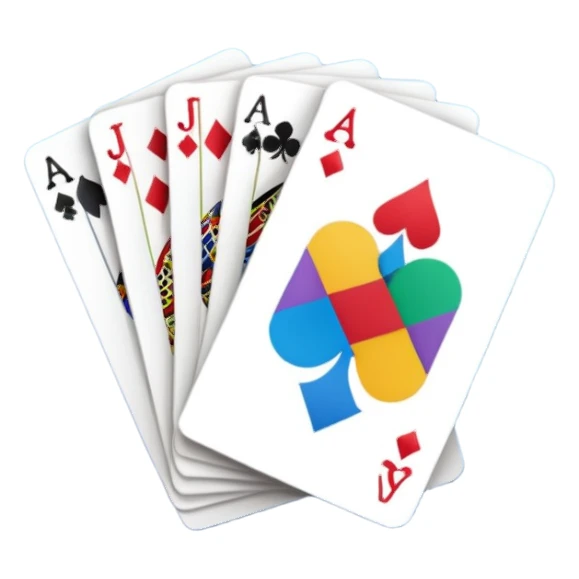 A small stack of cards sticker