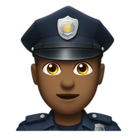 Police officer dirty hands sticker