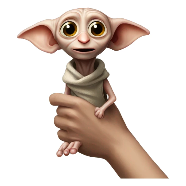 Dobby holds a sock in his hands sticker