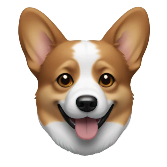 corgi dog, color black, white and brown sticker
