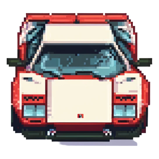 красная Lamborghini Countach, no background sticker