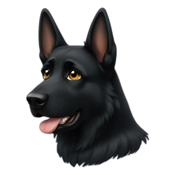 Black German shepherd with tears  sticker