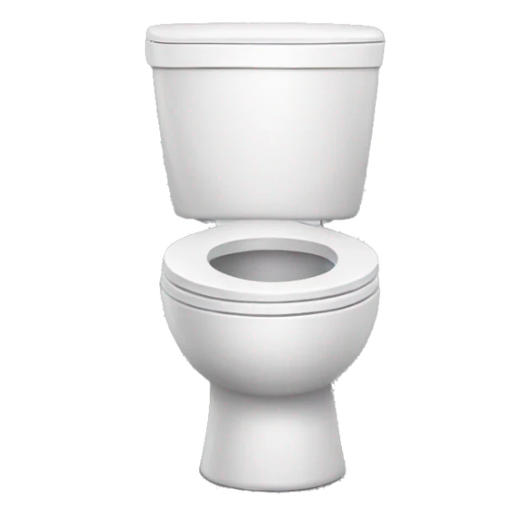 Toilet with a head sticker