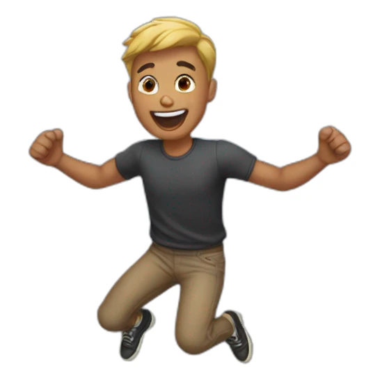 Gay guy jumping sticker