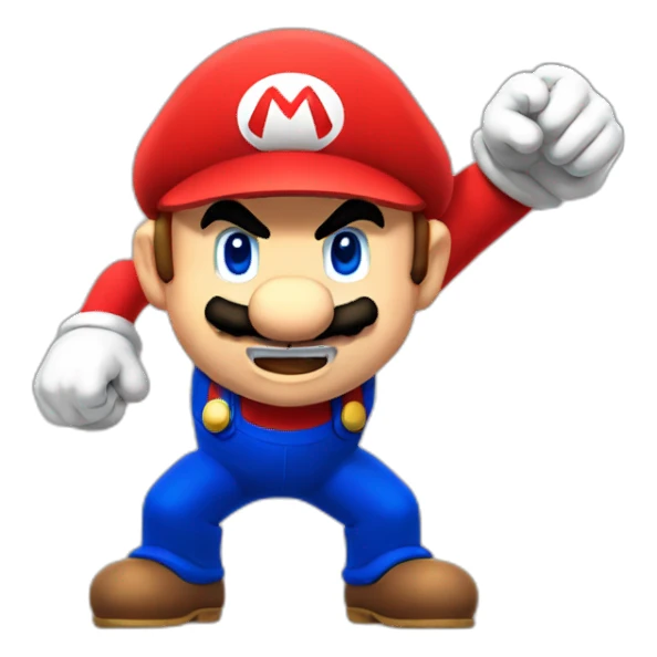 Mario fighting Sonic sticker