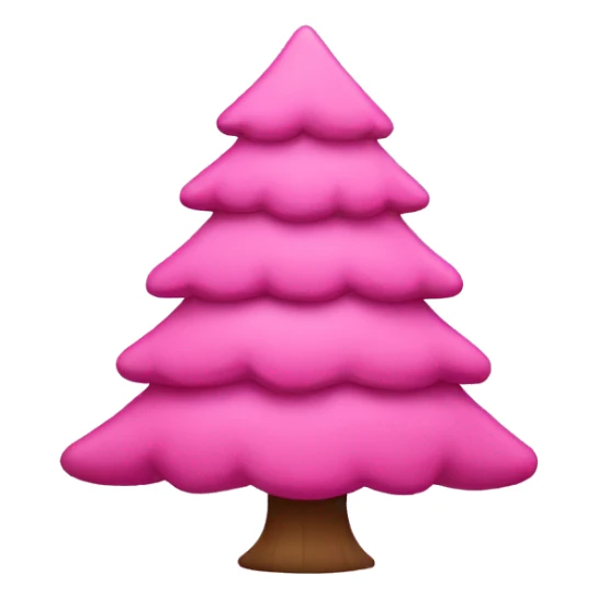 Christmas pink tree sticker