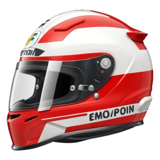 f1 helmet from side, with f1 logo sticker