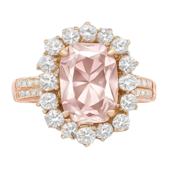 Vintage Pale Pink diamond ring sticker