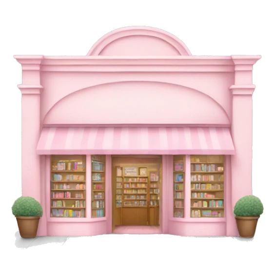 Pastel pink bookstore sticker